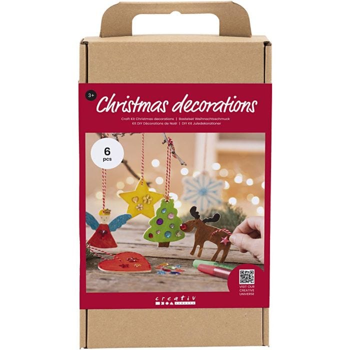 Kit de manualidades Adornos Navideños, Colorear, 1 paquete