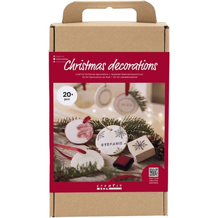 Kit de manualidades Adornos navideños, Arcilla autoendurecible, 1 paquete