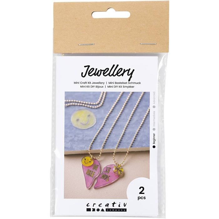Mini Kit de manualidades Joyas, Collares de amistad de plástico retráctil, 1 paquete