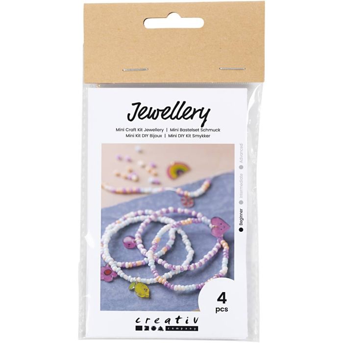 Mini Kit de manualidades Joyas, Pulseras de plástico retráctil, 1 paquete