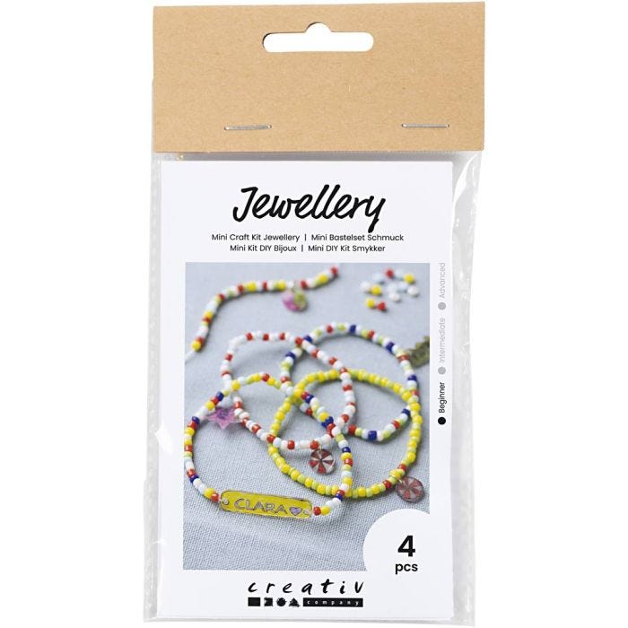 Mini Kit de manualidades Joyas, Pulseras de plástico retráctil, 1 paquete