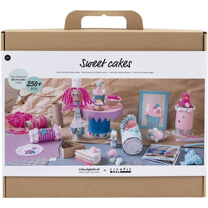 Maxi Mix Creativo Pasteles, Pasteles y dulces, surtido de colores, 1 paquete
