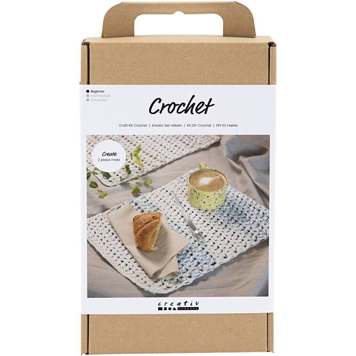 Kit de manualidades Ganchillo, Mantel individual, 1 paquete