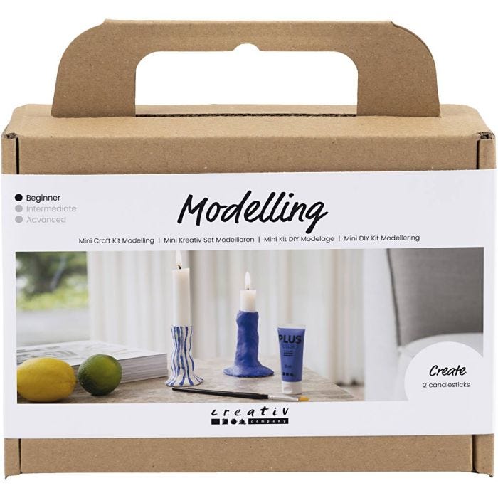 Mini Kit de Manualidades de modelado, Soporte para velas, ultramarino, 1 paquete