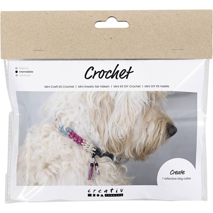 Mini Kit de manualidades Ganchillo, Collar para perro, 1 paquete