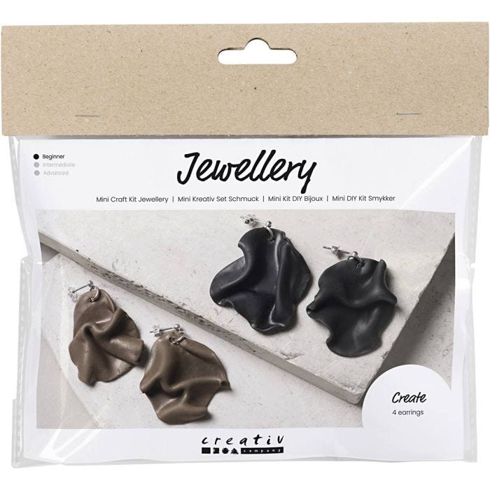 Mini Kit de Manualidades Joyería, Pendientes doblados, 1 paquete