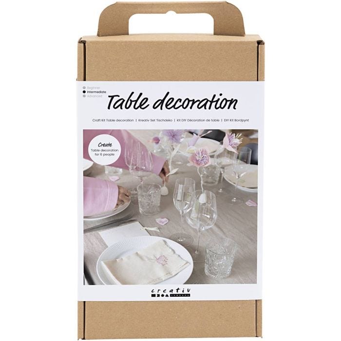 Kit de manualidades Decoración de Mesa, colores pastel, 1 paquete