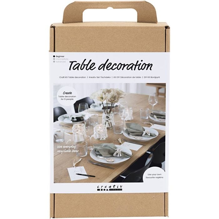 Kit de manualidades Decoración de Mesa, natural, 1 paquete
