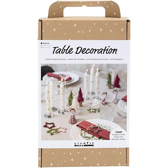 Kit de manualidades Montaje de la Mesa, Ángeles, árboles de Navidad, estrellas, surtido de colores, 1 paquete