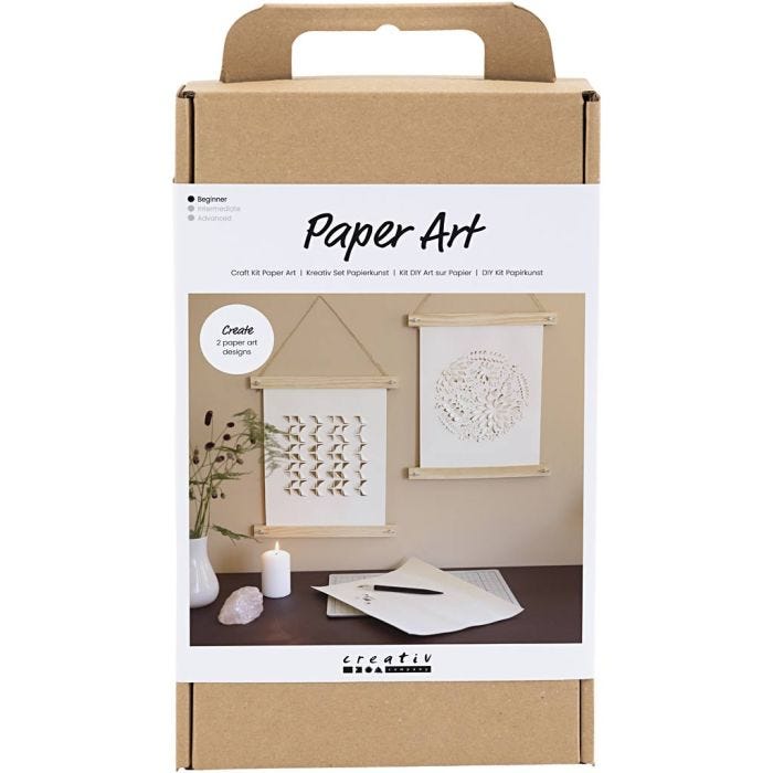Kit de manualidades Arte en Papel, Papel para colgar, menos blanco, 1 paquete
