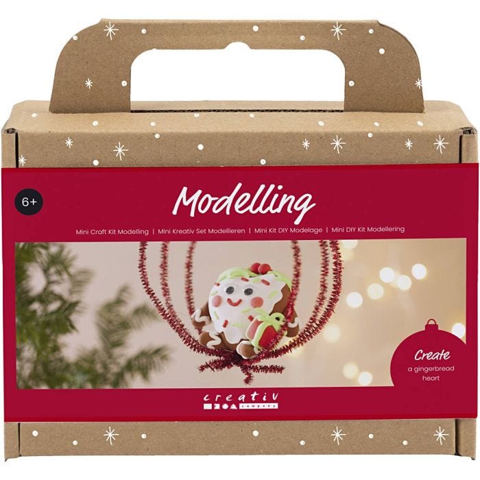 Mini kit de manualidades Modelado, Figura navideña en forma de corazón, surtido de colores, 1 paquete