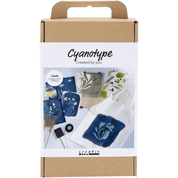 Kit de Manualidades Cianotipia, Textiles, azul, 1 paquete