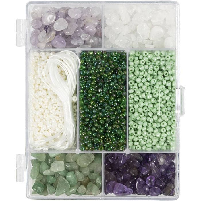 Mix Creativo Joyas, Cristales, medidas 2,6-10 mm, medida agujero 0,8-1,2 mm, surtido de colores, 1 paquete