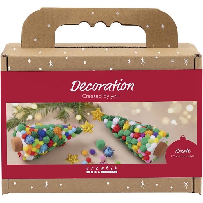Mini kit de manualidades de Decoración, Árbol de Navidad, surtido de colores, 1 paquete