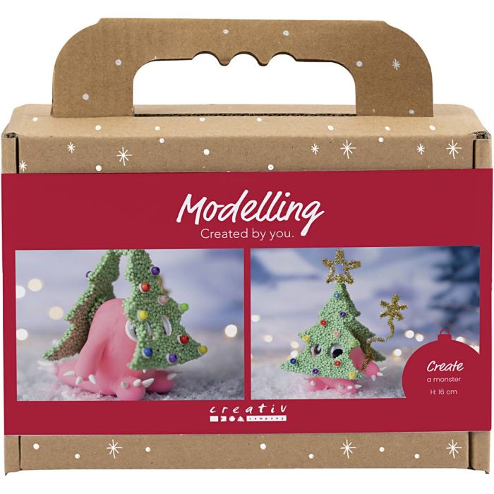 Mini Kit de manualidades de Modelado, Monstruo de árbol de Navidad, surtido de colores, 1 paquete
