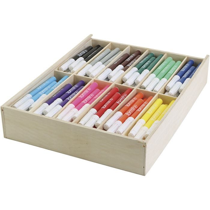 Rotuladores Colortime, trazo ancho 5 mm, surtido de colores, 144 ud/ 1 paquete
