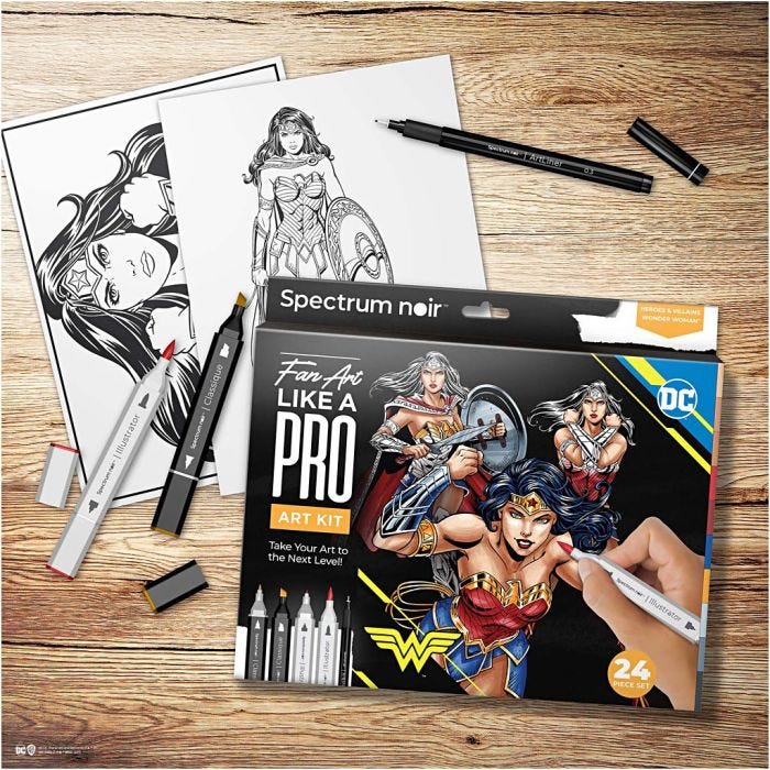 Kit de manualidades Ilustración, Wonder Woman, surtido de colores, 1 paquete