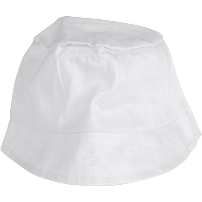Sombrero de pescador, medidas 58 cm, blanco, 12 ud/ 1 paquete
