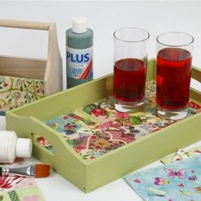 A lovely Tray with Decoupage