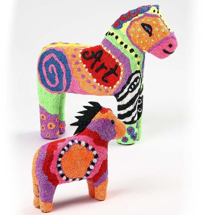 Fabric Figures covered with Foam Clay