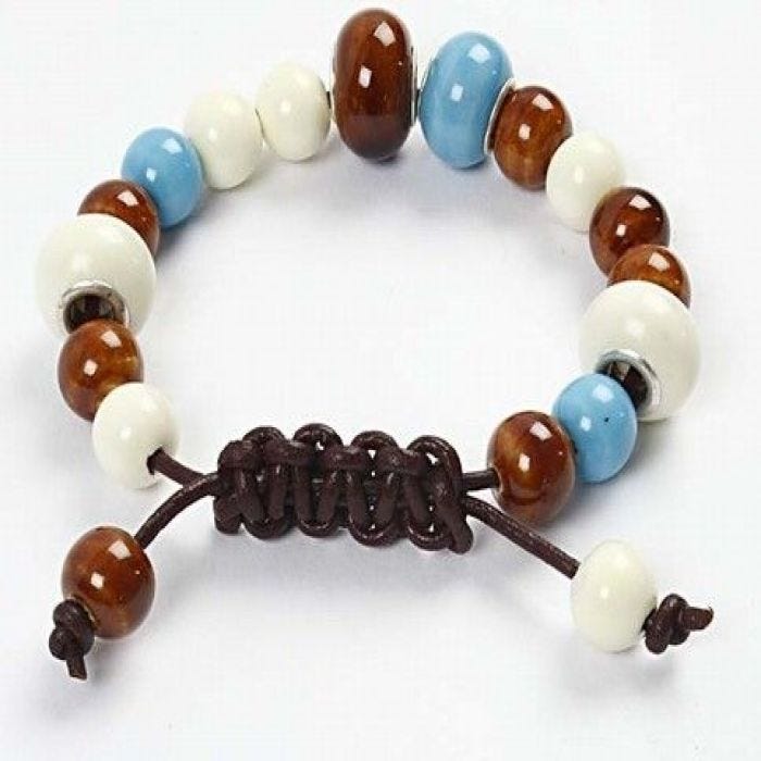 A Bracelet with Ceramic Beads