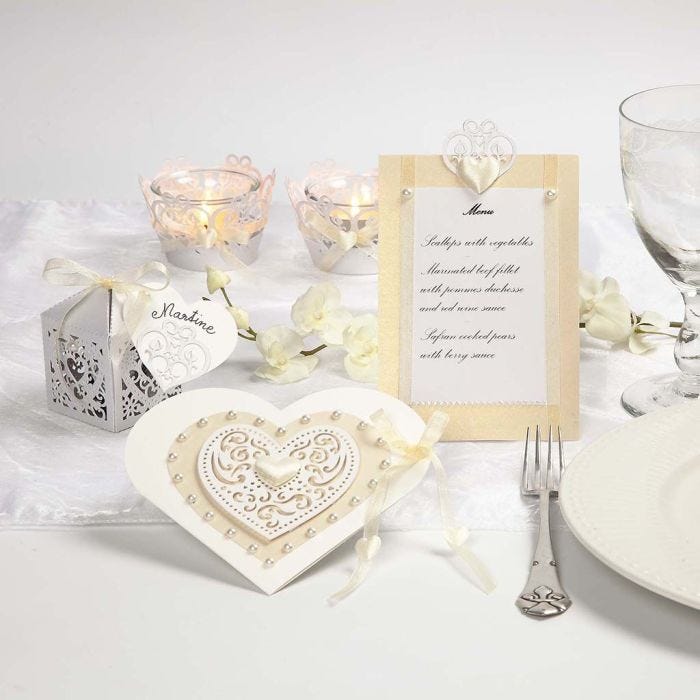 A Wedding Invitation and Table Decoration