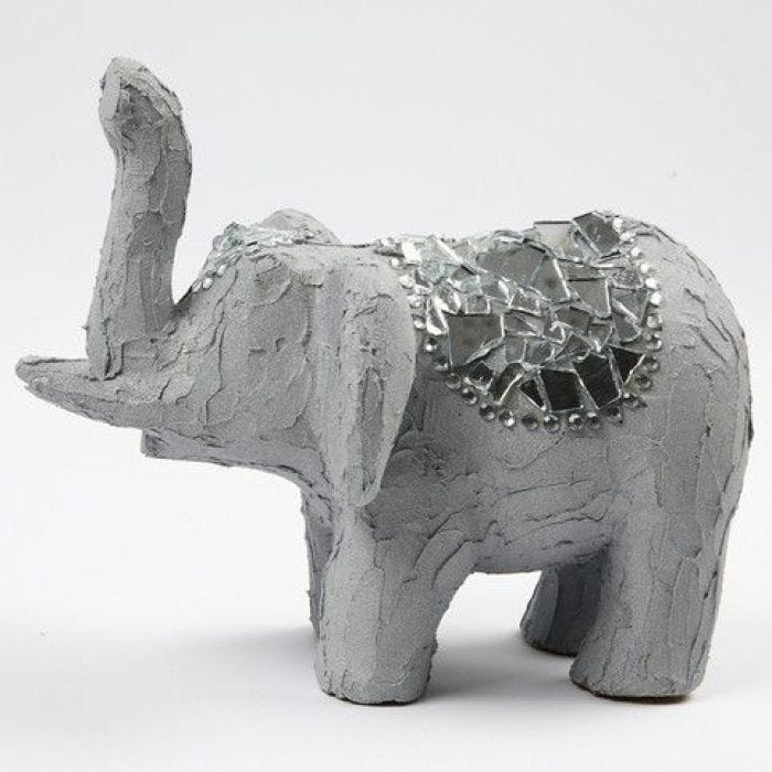 A Papier-Mâché Elephant covered with Ferro Acrylic Paint