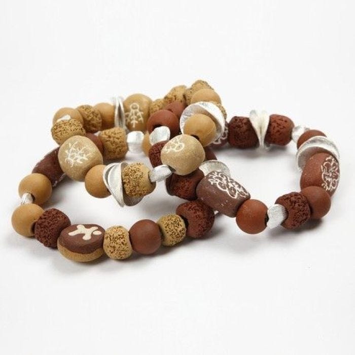 Ceramic Beads on Elastic Beading Cord