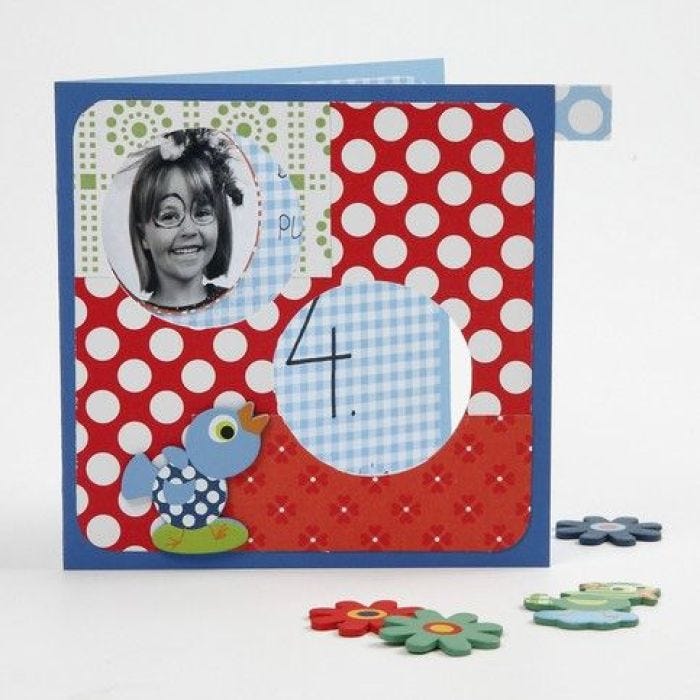 A Greeting Card with Circular Holes