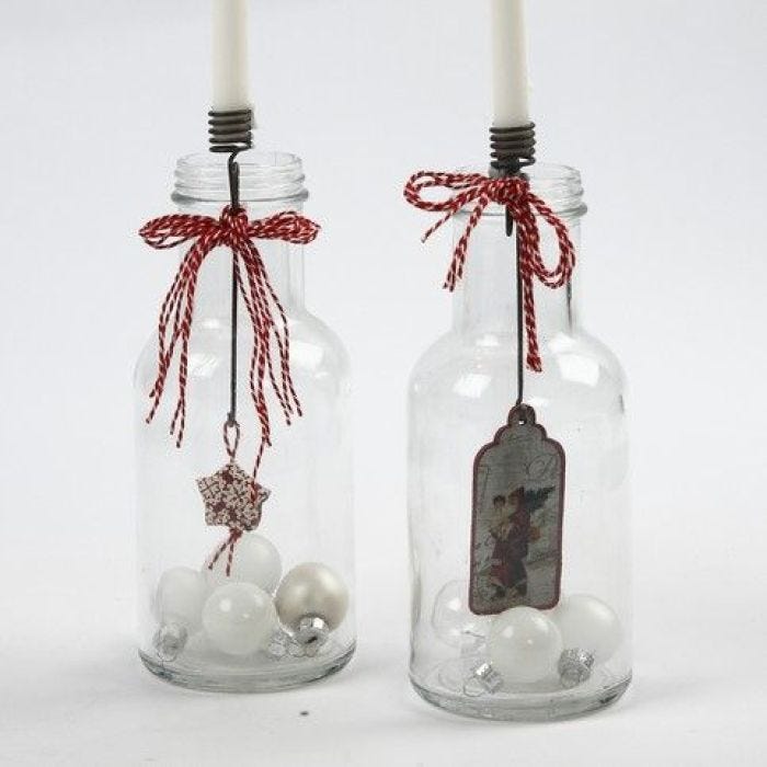 Decorated Candle Holders for Glass