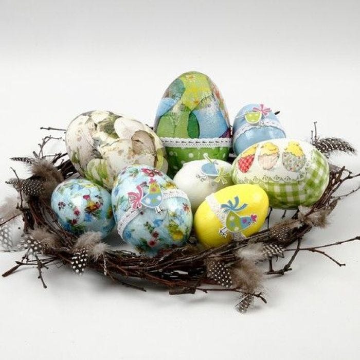 Easter Eggs with Napkin Decoupage