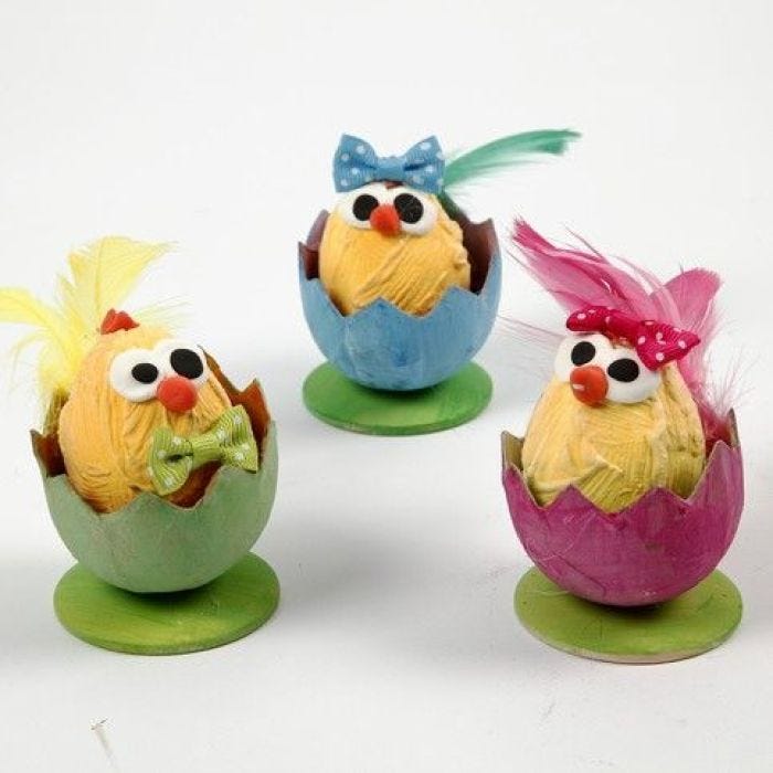 Easter Chicks in Egg Shells