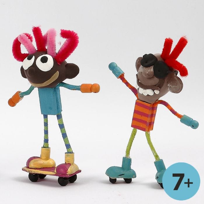 Figuras flexibles con Silk Clay patinando