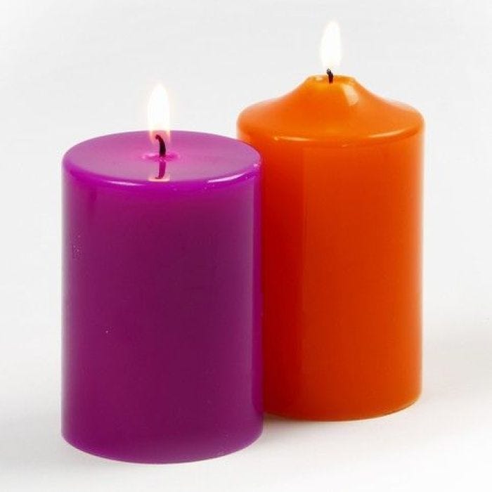 Velas hechas con cera de parafina