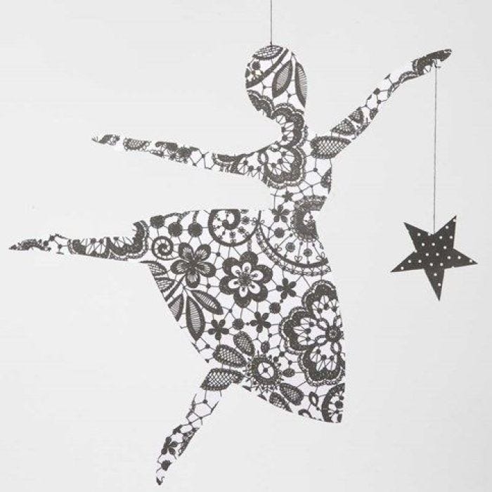 A Paris Design Paper Ballerina with a Star