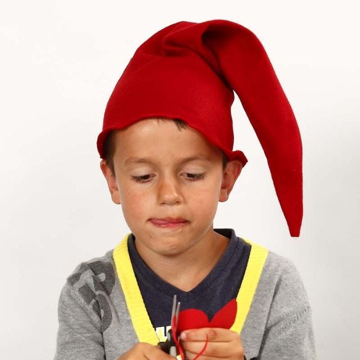 A Santa Hat from red Felt