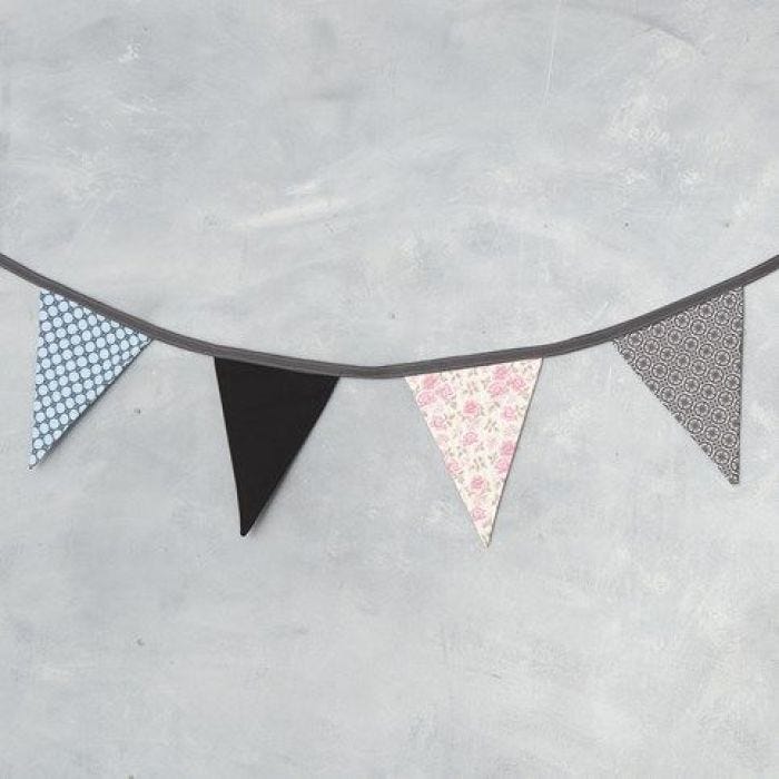 Bunting made from organic Vivi Gade Cotton Fabric