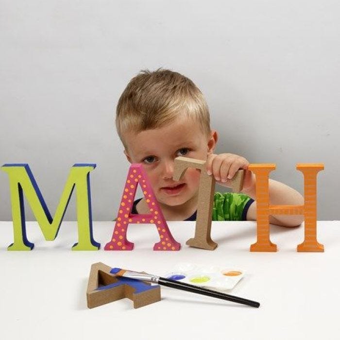 Painted wooden Letters decorated with Patterns