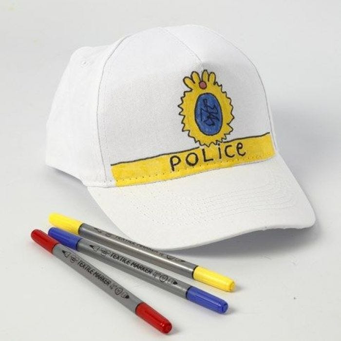 A Cap with a Police Symbol