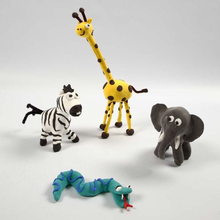 Esqueletos de animales salvajes con Silk Clay