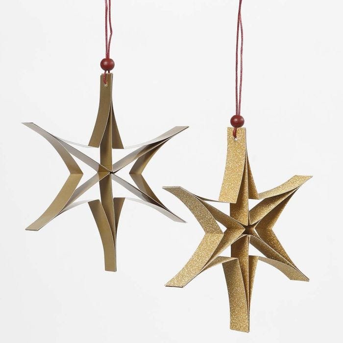 Estrellas con tiras de papel