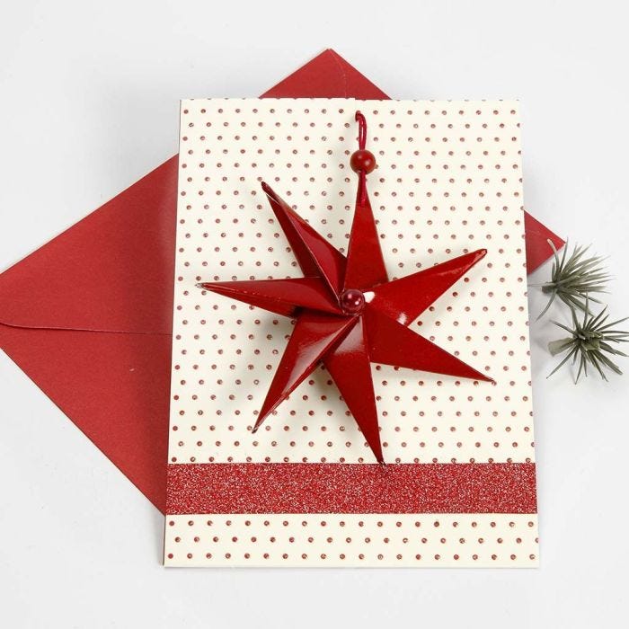 Tarjeta de Navidad con estrella de 7 picos