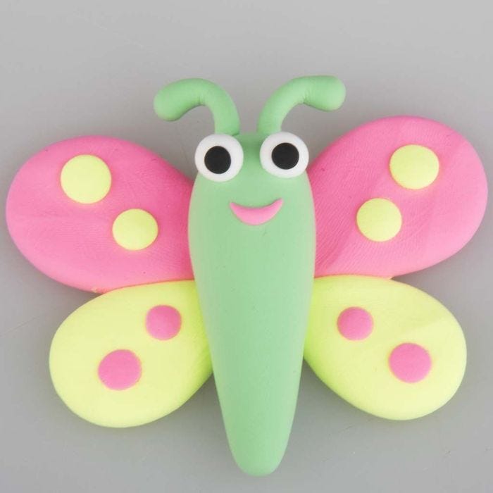 Mariposa hecha con Silk Clay