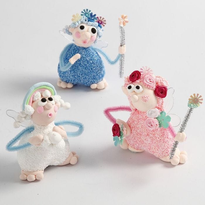  Hadas modeladas a partir de Silk Clay y Foam Clay