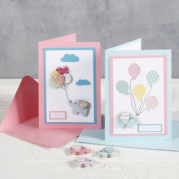 Baby Shower – Tarjetas con pegatinas de diseño