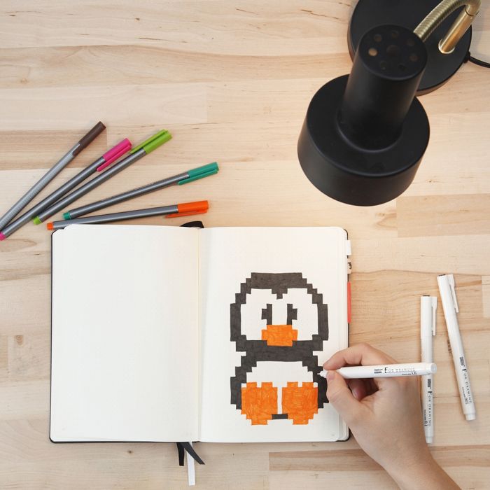 Pixel Art en un Bullet Journal