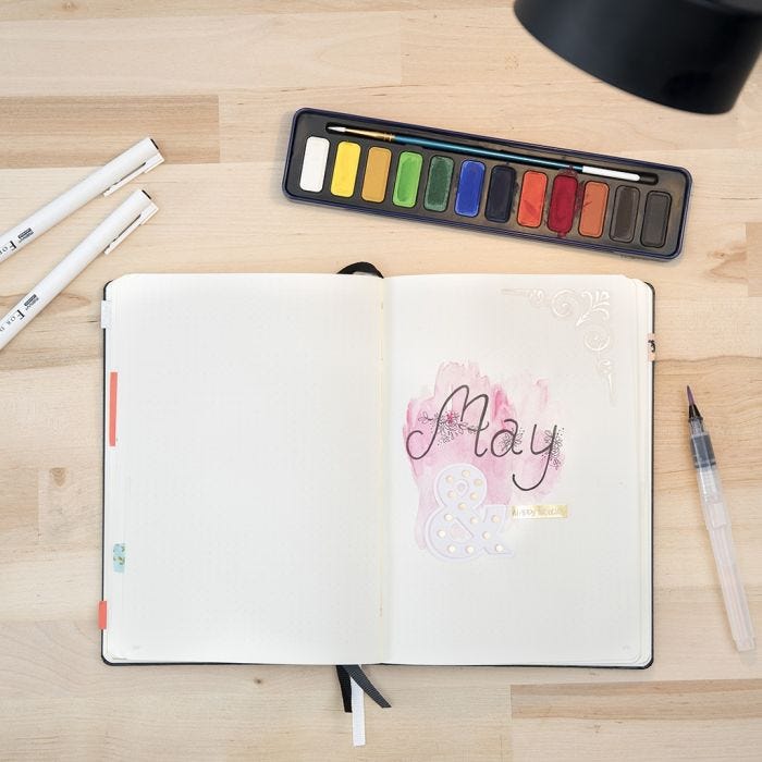 Un Bullet Journal con Acuarelas