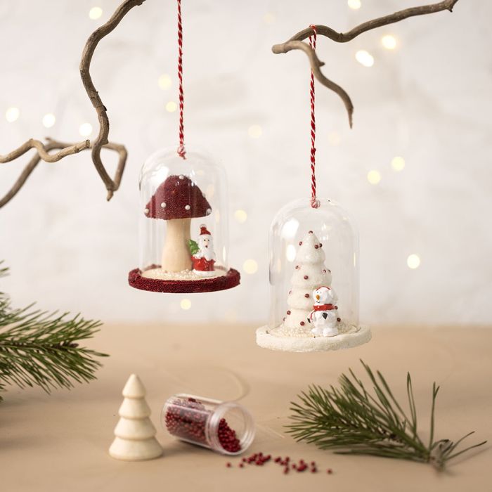 Campana de Navidad con minidecoraciones