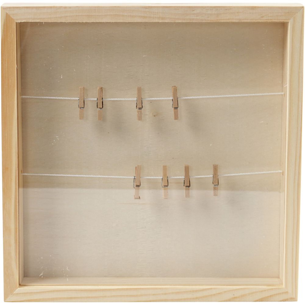 Marco 3d, Profundidad 35 mm, 23x23 cm, Pino,madera Contrachapada, 1 ud ...