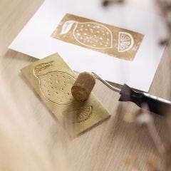 Stamped designs using foam rubber sheets
